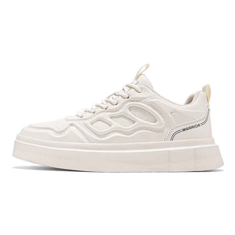 WARRIOR Skateboard Shoes Men's Low Top Beige/Earth Yellow/Army Green/Black