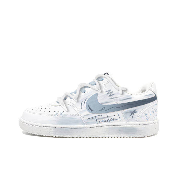 Nike Nike Court Vision 1 Low top Skateboard Shoes Men's Blue