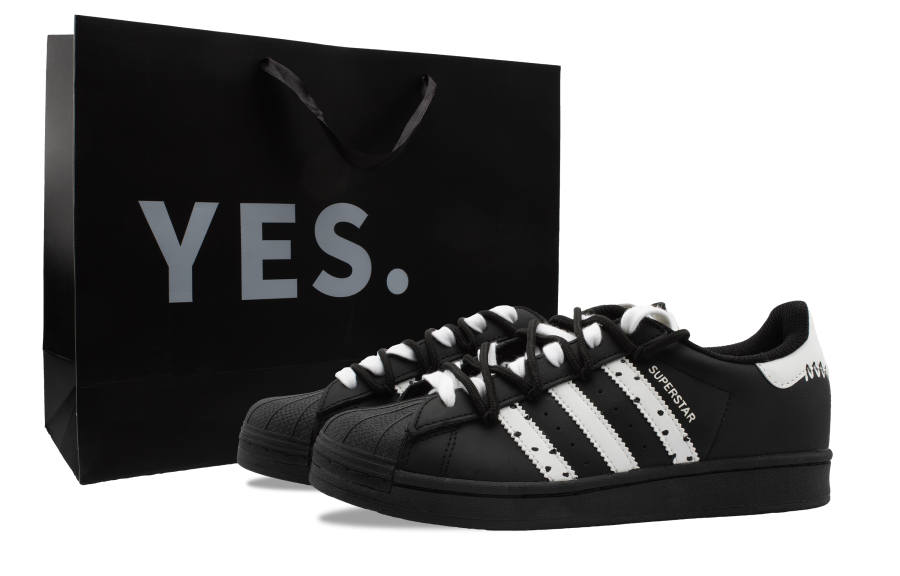 Adidas Originals SUPERSTAR Oreo Abrasion Resistant Low top Skateboard Shoes Unisex Black White