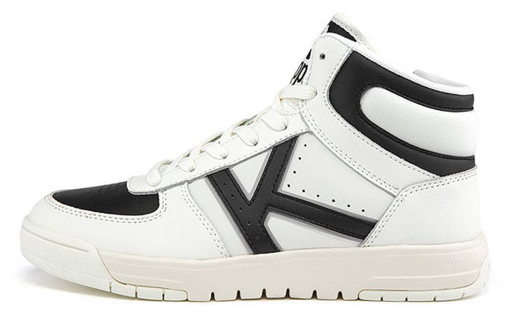 Kappa Casual Mid top Skateboard Shoes Women's Black White