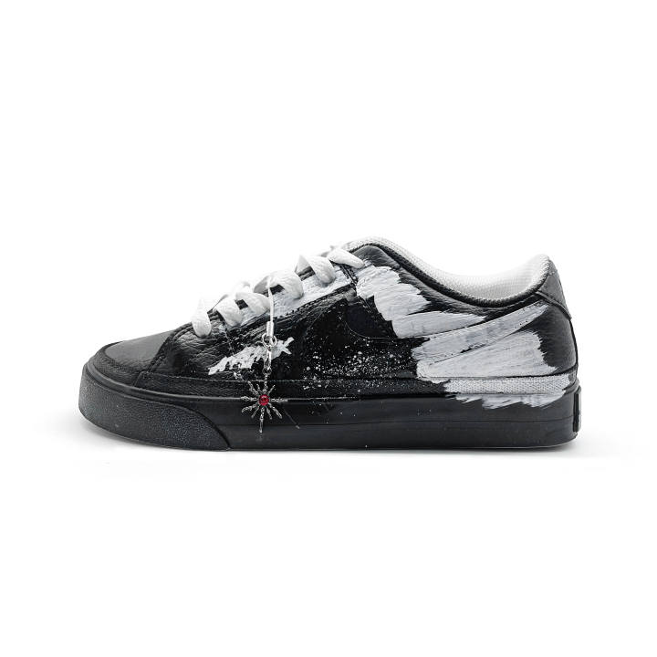 Nike Nike Court Legacy Blank Space Cushioning Low top Skateboard Shoes Unisex Black White