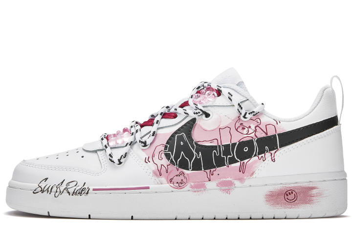 Nike Nike Court Borough Skateboard Shoes Women's Low Top Pink/White