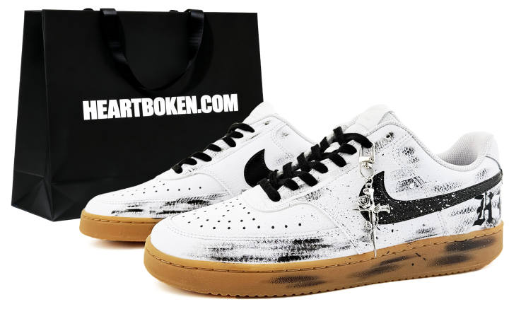 Nike Nike Court Vision 1 Sui Xin, Dark Gothic Shopping Bag Coverage Abrasion Resistant Coverage Abrasion Resistant Low top