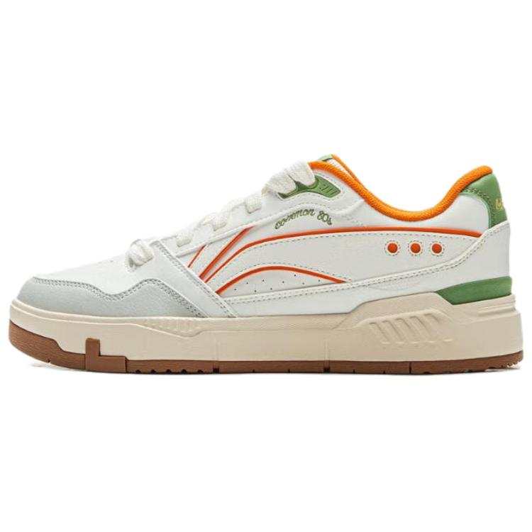 Li-Ning Li Ning Common 80s Slip Resistant Abrasion Resistant Low top Skateboard Shoes Men's White Green