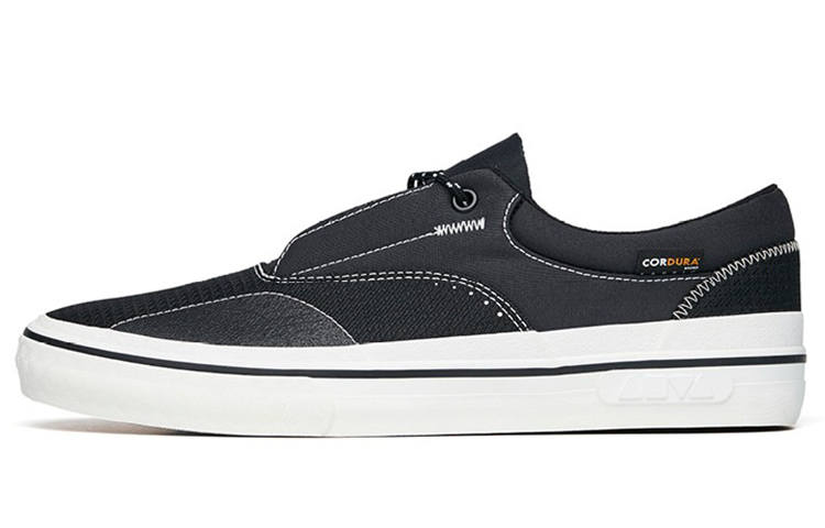 Anta Jie Ao Walk Abrasion Resistant Abrasion Resistant Low top Skateboard Shoes Men's Black White Lace Up Version