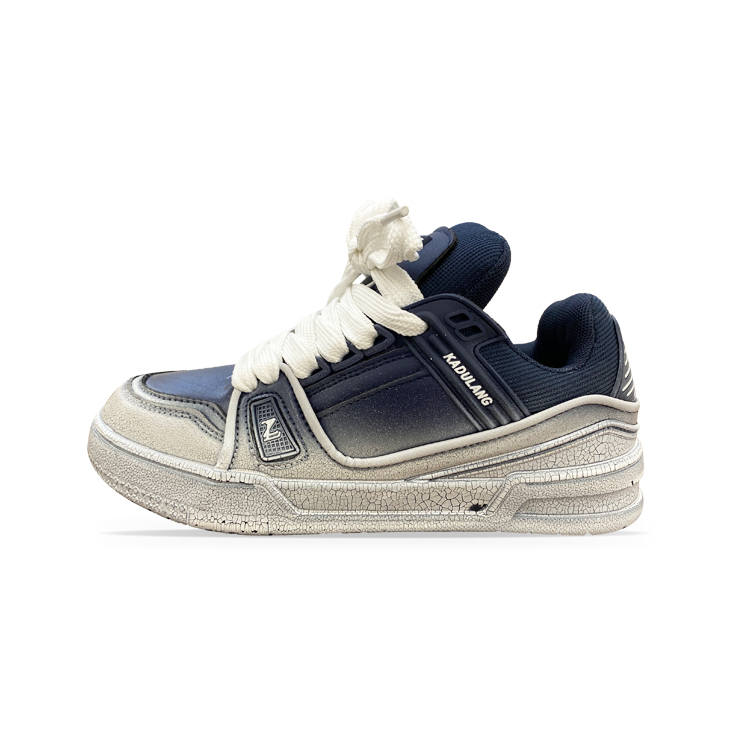 XLAIII Abrasion Resistant, Lightweight, And Breathable Low top Skateboard Shoes Unisex Gradient Blue