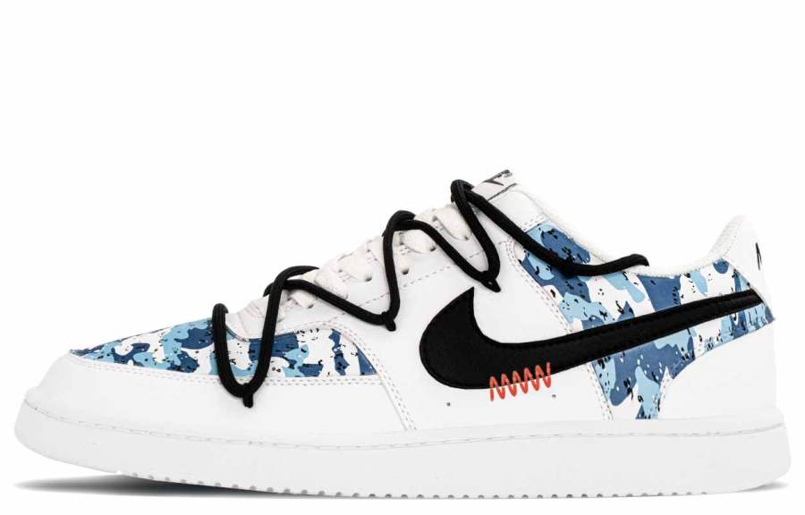 Nike Nike Court Vision 1 NikeCV1 Abrasion Resistant Abrasion Resistant Low top Skateboard Shoes Men's White Blue