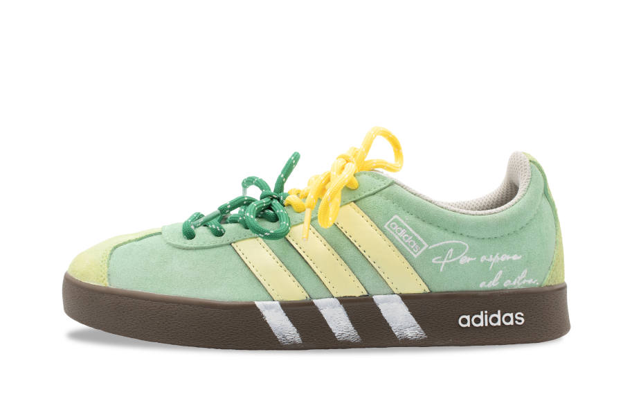 Adidas Adidas VL COURT 2.0 Lifestyle Forest Light Chitchat Abrasion Resistant Low top Skateboard Shoes Unisex Green