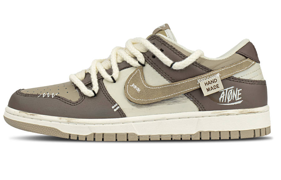 Nike Nike Dunk Patent Leather Low top Skateboard Shoes Unisex Khaki Brown
