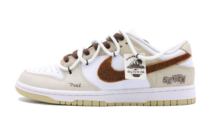 Nike Nike Dunk Corduroy Slip Resistant Abrasion Resistant Low top Skateboard Shoes Men's Khaki