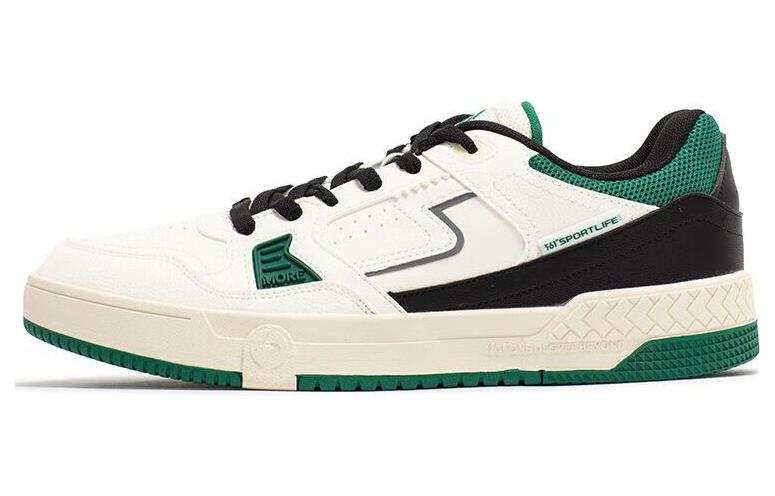 361° Cushioning Slip Resistant Cushioning Slip Resistant Low top Skateboard Shoes Men's Black White Green