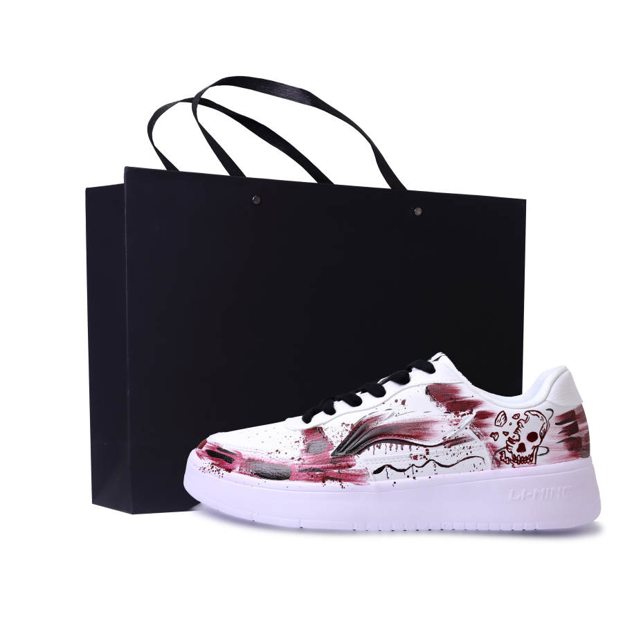 Li-Ning Li Ning Floating Boat Wear resistant And Lightweight Low top Skateboard Shoes Unisex White Black Red