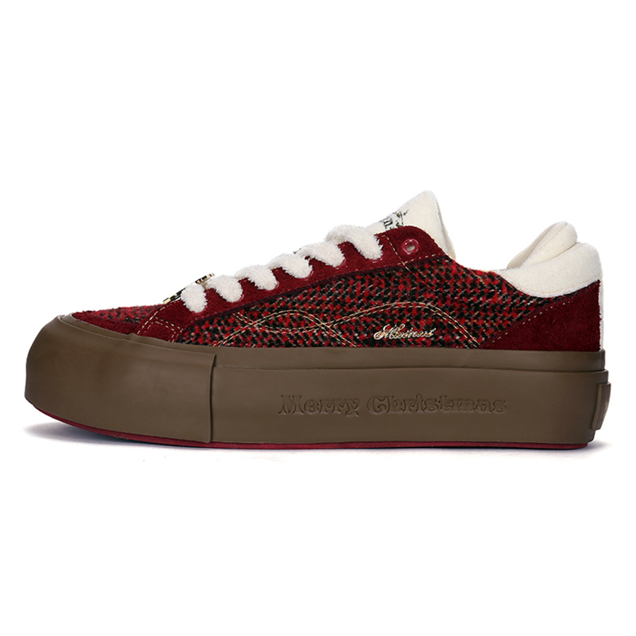MATNUT MATNUT CHRISTMAS LIMITED Collection Mismatched Multicolor Unisex Platform Height Increasing, Skateboard Shoes