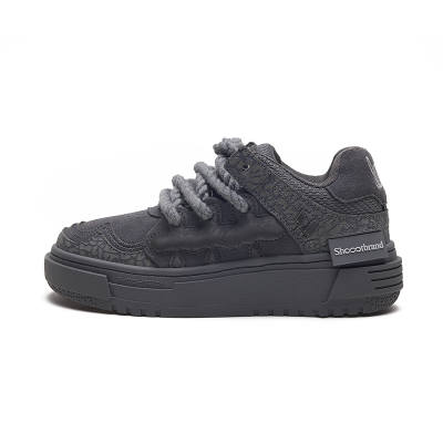 SHOOT BRAND Gray Height Increasing Low top Skateboard Shoes Unisex Gray