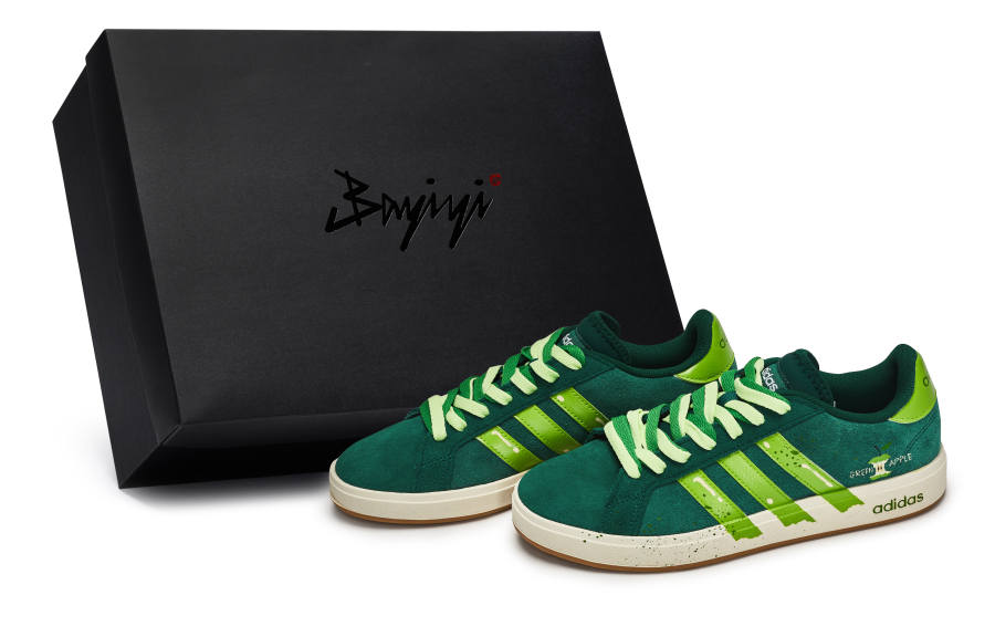 Adidas Adidas Grand Court Base 00s 811 Manufacturing, Green Apple Amusement Park, Special Shoe Box Low top Skateboard Shoes