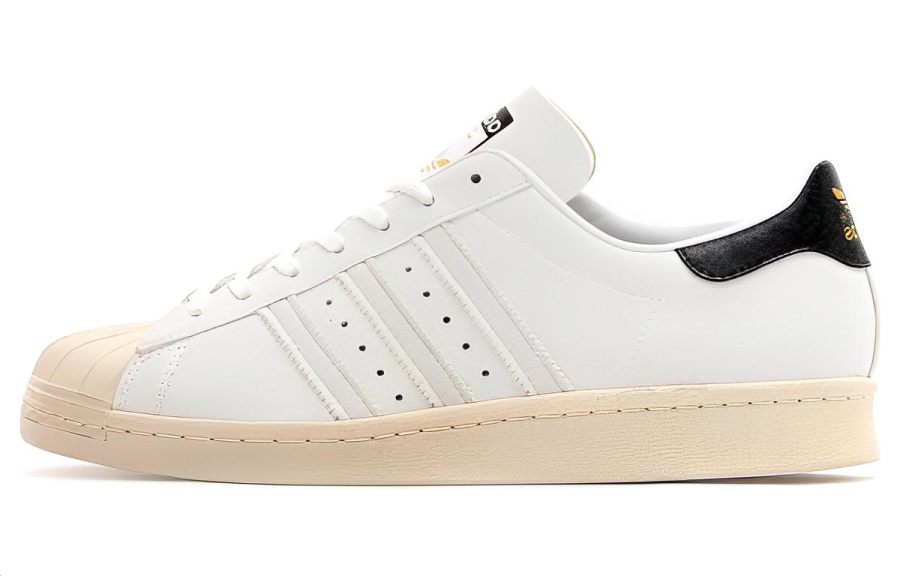 Adidas Originals Atmos x Adidas Originals Superstar Collection 80s Low top Skateboard Shoes Unisex White Black
