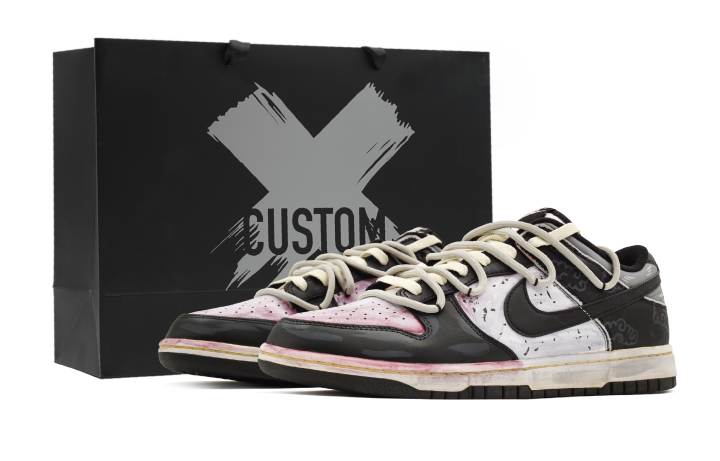 Nike Nike Dunk Evening Glow, Chinese Style, Vintage Distressed Abrasion Resistant Low top Skateboard Shoes Men's Black Gray