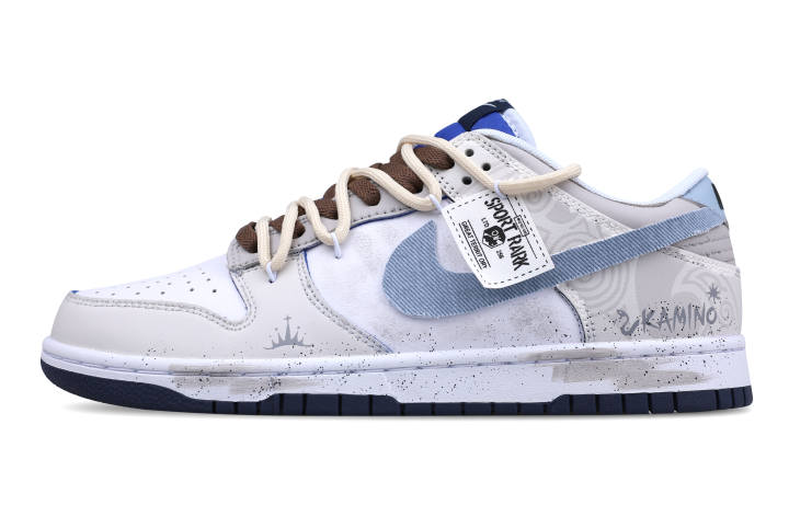 Nike Nike Dunk Slip Resistant Abrasion Resistant Low top Skateboard Shoes Men's Ecru