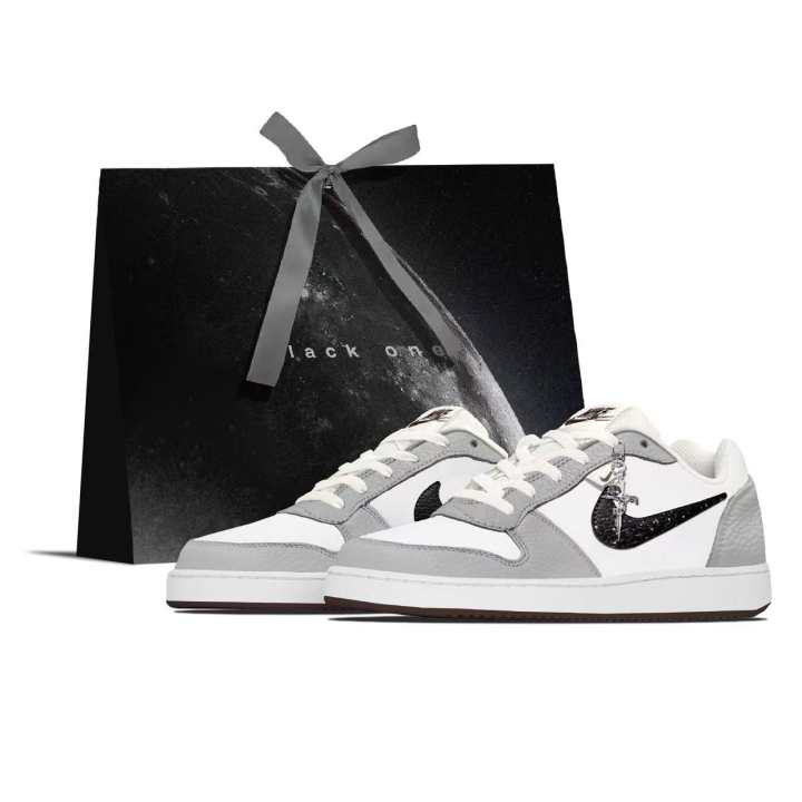 Nike Nike EBERNON Shadow Wind Seiko Leather Waterproof Cushioning Abrasion Resistant Low top Skateboard Shoes Men's