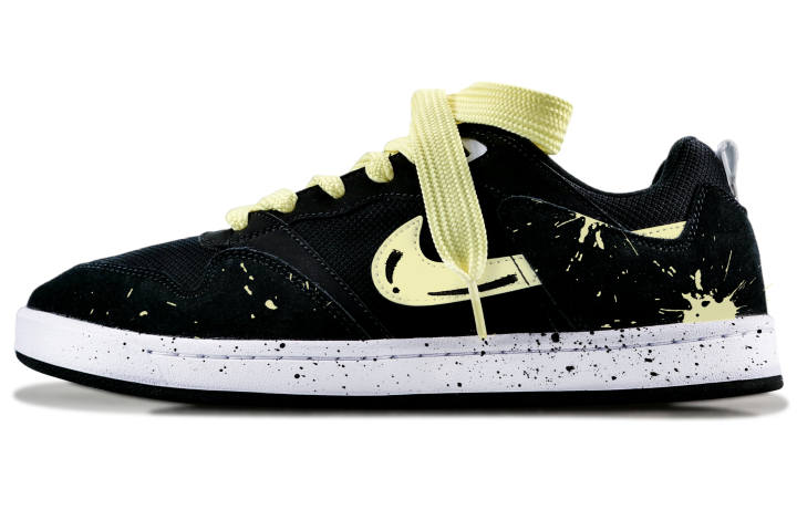 Nike Nike SB Alleyoop Yellow Shadow Projection Abrasion Resistant Low top Skateboard Shoes Unisex Black Yellow