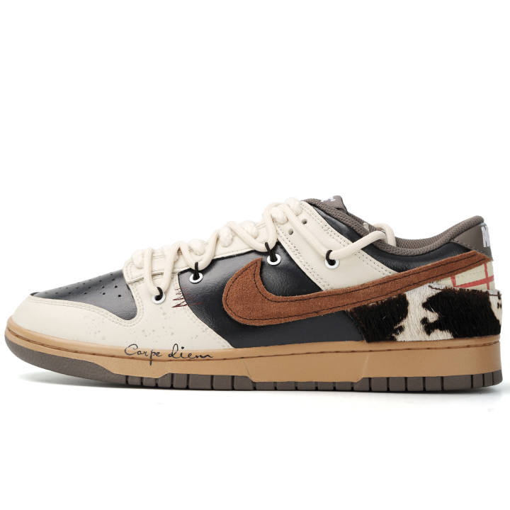 Nike Nike Dunk Quirky Denim Abrasion Resistant Low top Skateboard Shoes Men's Beige Blue