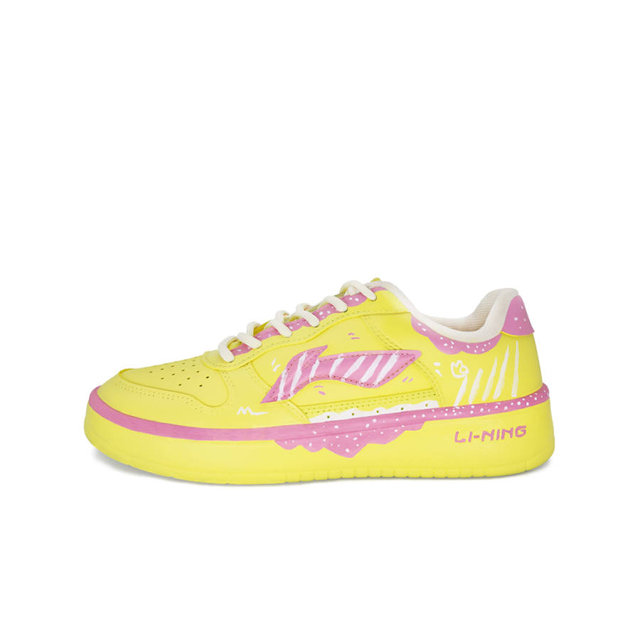 Li-Ning Li Ning Floating Boat BJL1 Fashion Versatile Synthetic Leather Breathable Low top Skateboard Shoes Women's