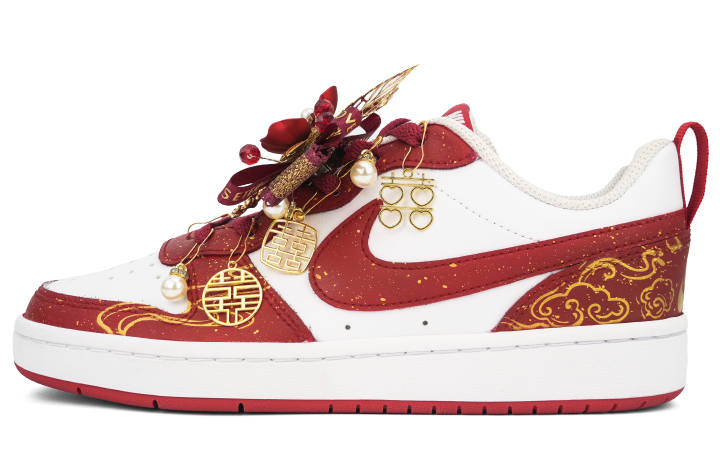 Nike Nike Court Borough 2 Splendid Marriage Promise Low top Skateboard Shoes Women's Red White
