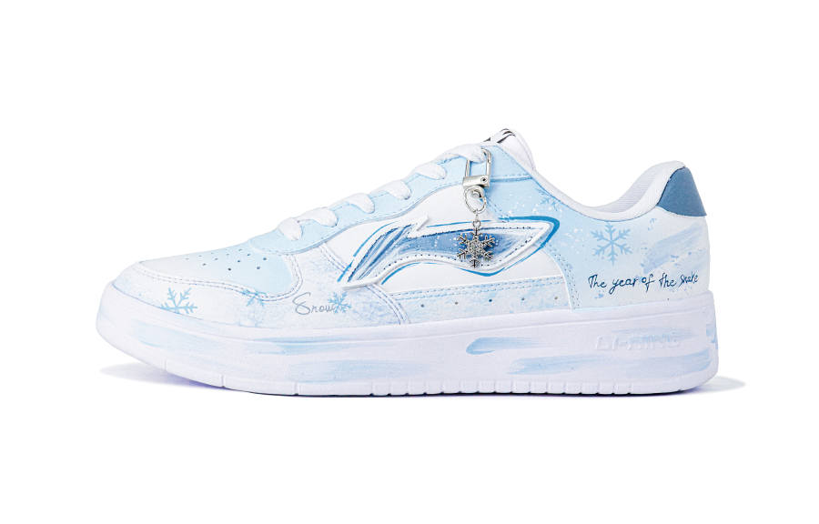 Li-Ning Li Ning Floating Boat Slip Resistant, Abrasion Resistant, Breathable Low top Skateboard Shoes Men's White Blue