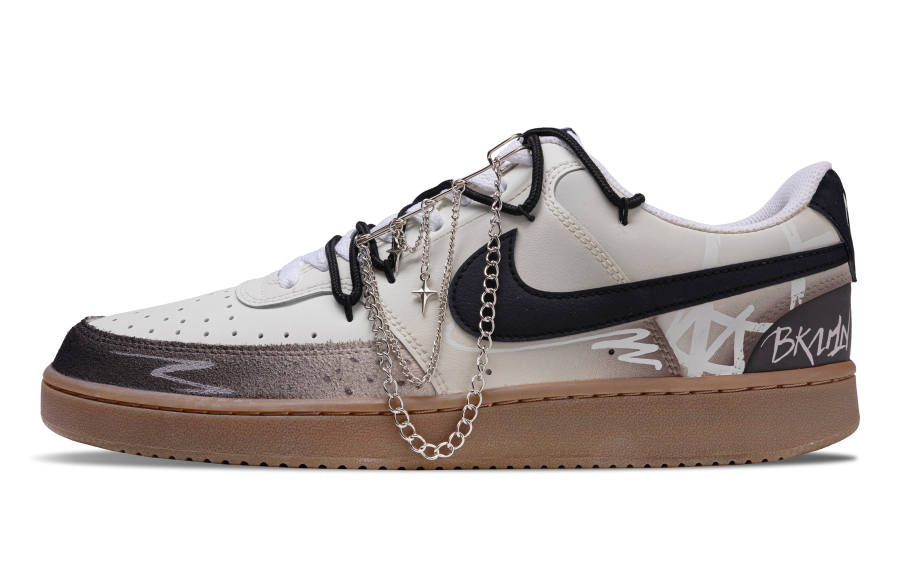 Nike Nike Court Vision 1 Hidden Street Cruise Abrasion Resistant Abrasion Resistant Low top Skateboard Shoes Unisex Brown