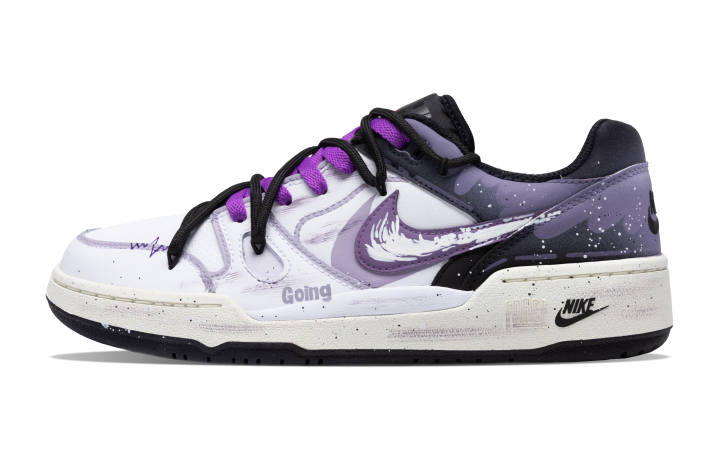 Nike Nike Full Force Abrasion Resistant Abrasion Resistant Low top Skateboard Shoes Men's Black Purple