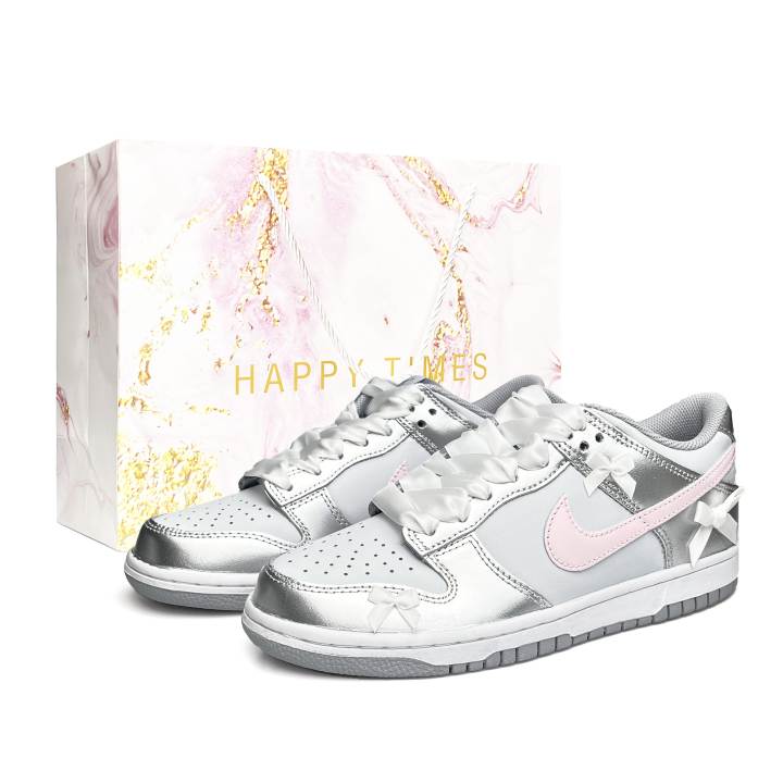 Nike Nike Dunk Lightweight Low top Skateboard Shoes Unisex Silver