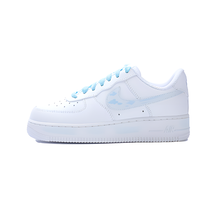 Nike Nike Air Force 1 Blue Sky And Clouds Slip Resistant Abrasion Resistant Slip Resistant Abrasion Resistant Low top