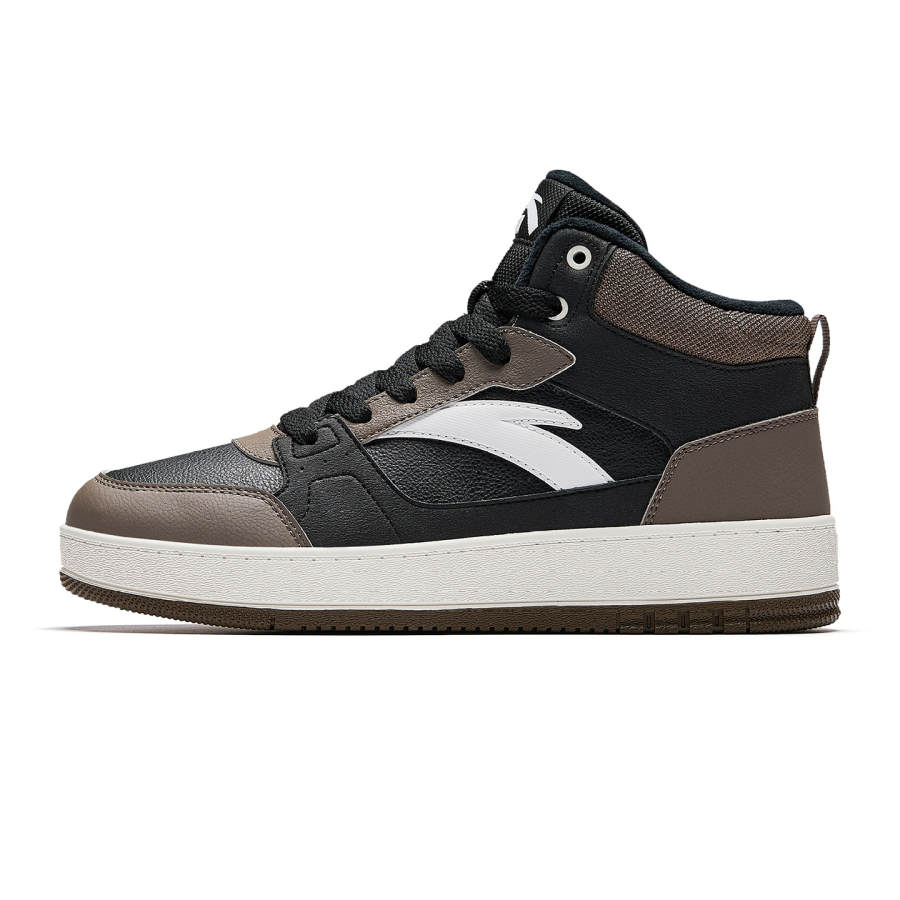 Anta High top Skateboard Shoes Men's Black/Enamel Gray/Pure White