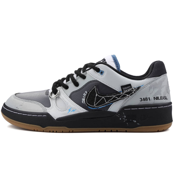 Nike Nike Full Force Virtual Space Slip Resistant Slip Resistant Low top Skateboard Shoes Men's Black Gray