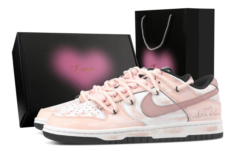 Nike Nike Dunk Xu Ling Fei Yu Heart Box Abrasion Resistant Low top Skateboard Shoes Unisex Pink