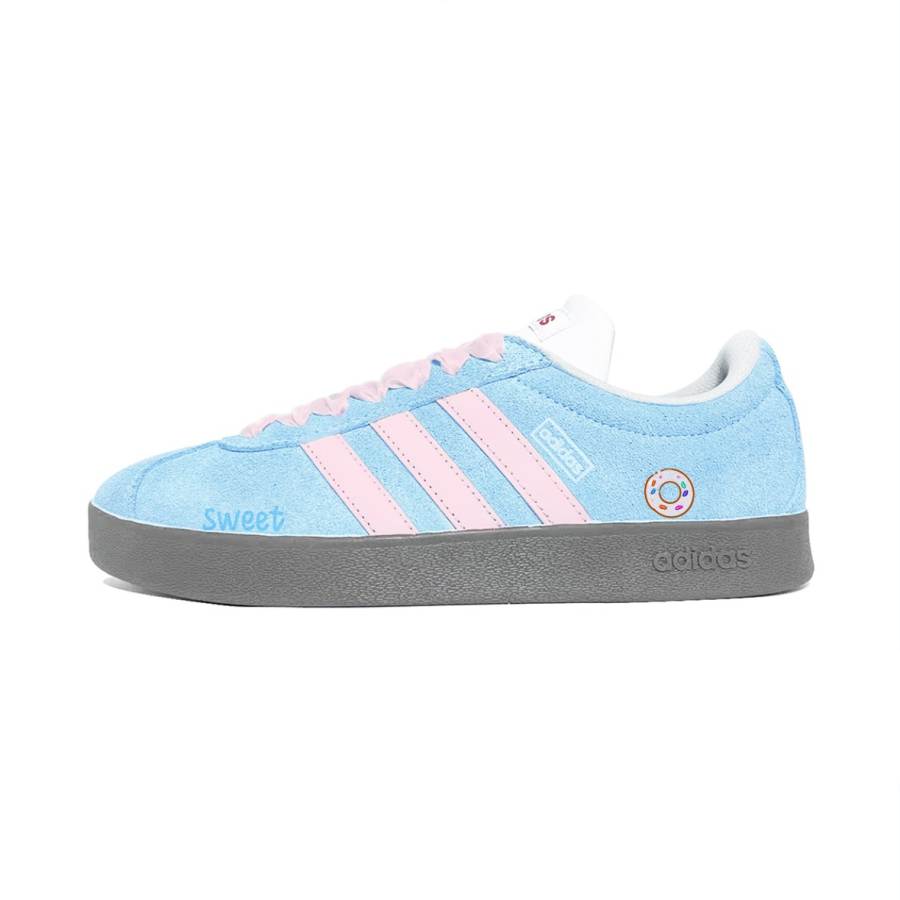 Adidas Adidas VL COURT 2.0 Cushioning, Wear Resistant Low top Skateboard Shoes Unisex Blue Pink