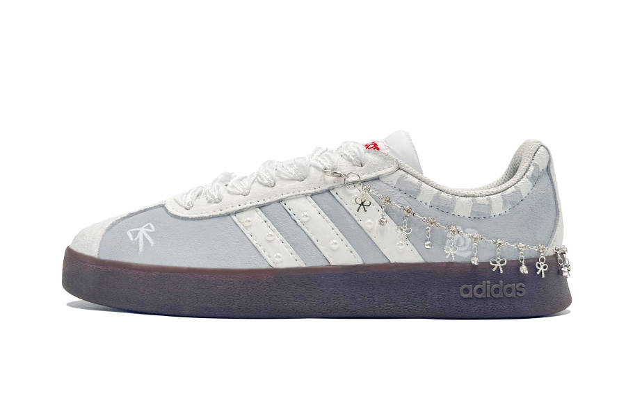 Adidas Adidas VL COURT 2.0 Lifestyle Bead Chain Shadow Abrasion Resistant Abrasion Resistant Low top Skateboard Shoes Unisex