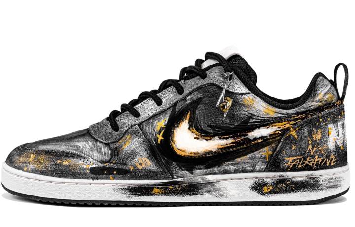 Nike Nike Court Borough Low Prem Hidden Dawn, Sun God, Distressed, Gilded Gold Foil, Commute Abrasion Resistant Low top
