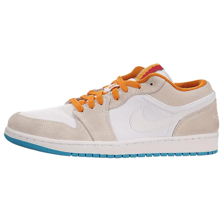 Jordan Jordan Air Jordan 1 Low top Skateboard Shoes Men's White Umber