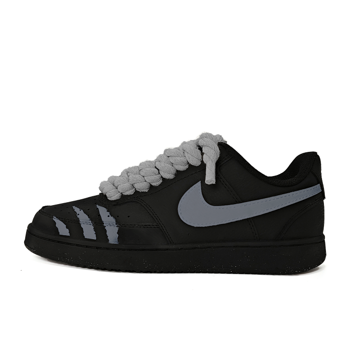 Nike Nike Court Vision Slip Resistant Low top Skateboard Shoes Men's Black Gray
