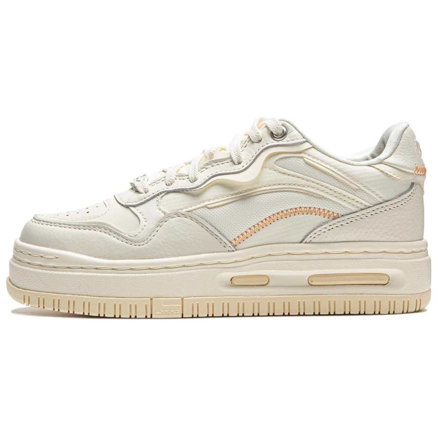 Li-Ning Li Ning Future C1 Slip Resistant Abrasion Resistant Low top Skateboard Shoes Women's Beige