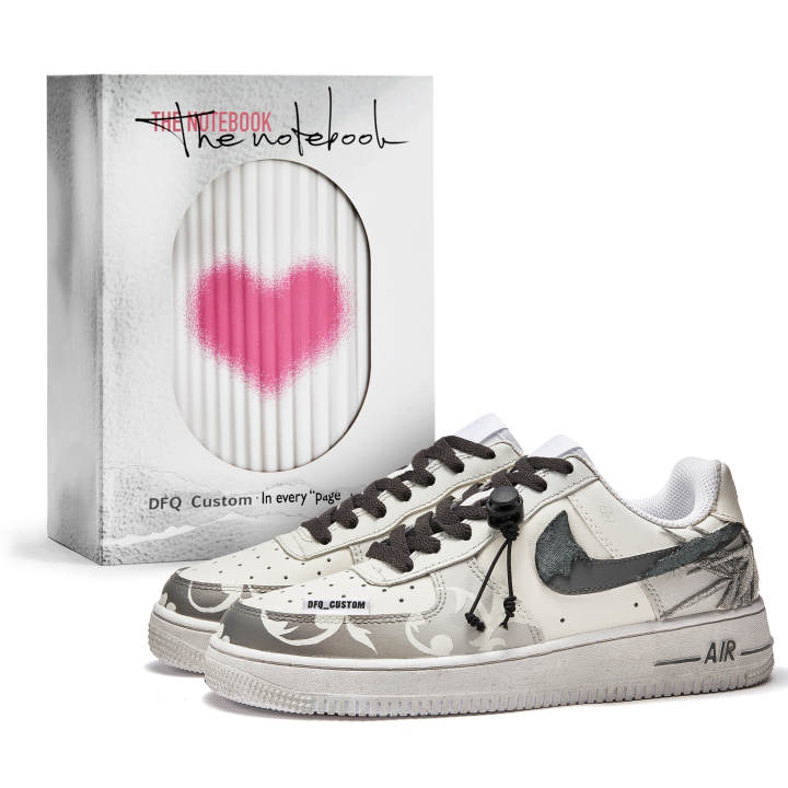 Nike Nike Air Force 1 Da Vinci Custom, Box, Confession Book Slip Resistant Quick Dry Abrasion Resistant Balance