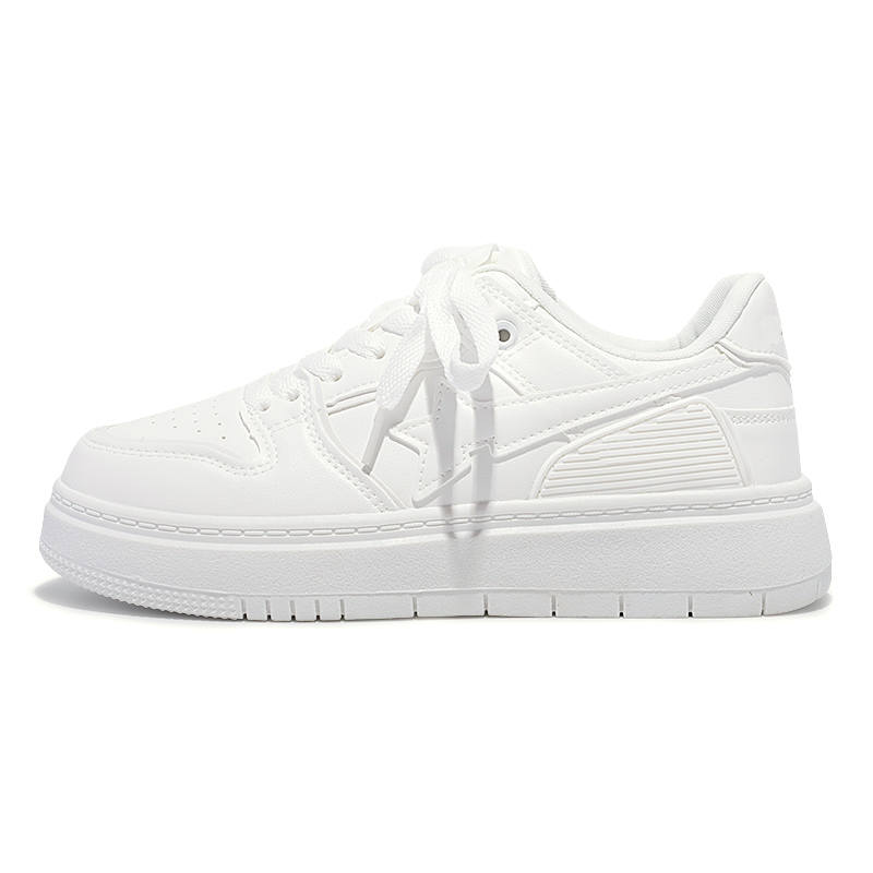 JIONGSEN Abrasion Resistant Low top Skateboard Shoes Women's White