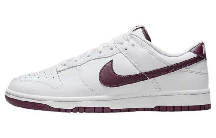 Nike Nike Dunk 'Night Maroon' Leather Low top Skateboard Shoes Men's White