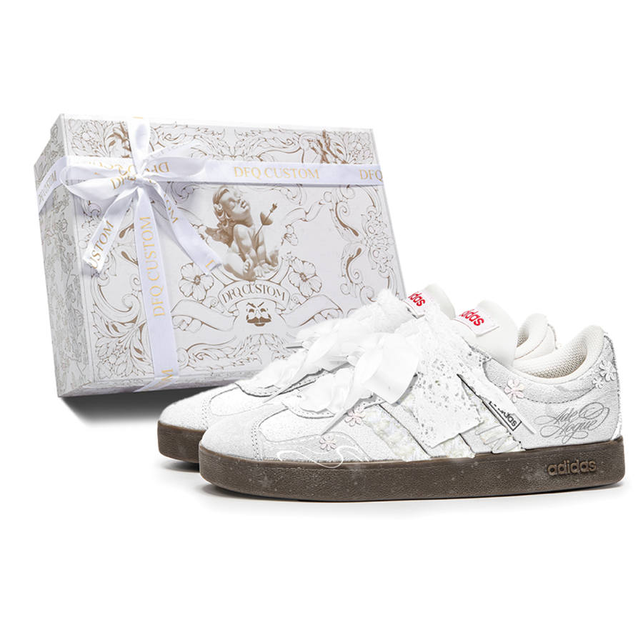 Adidas Neo VL Court 2.0 Da Vinci, Box, Dance Music Low top Skateboard Shoes Unisex Ecru