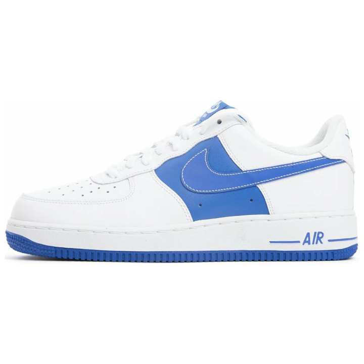 Nike Nike Air Force 1 Slip Resistant Abrasion Resistant Low top Skateboard Shoes Unisex White Blue