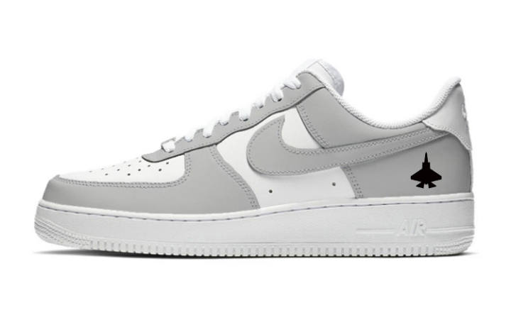 Nike Nike Air Force 1 Slip Resistant Low top Skateboard Shoes Men's White Gray Black