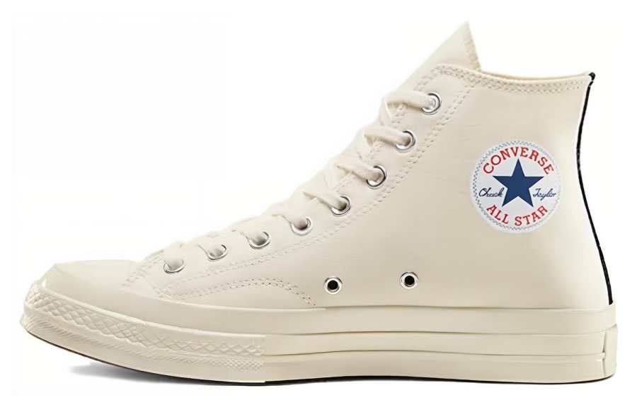 Converse x CDG Play Chuck 70 High top Skateboard Shoes Unisex White Red