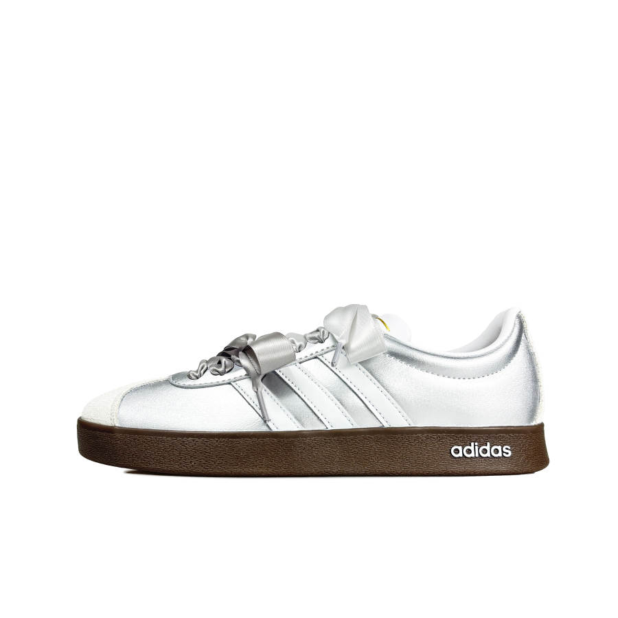 Adidas Neo VL Court 2.0 Silver Sea Slip Resistant Abrasion Resistant Low top Skateboard Shoes Unisex Silver