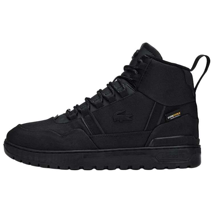 LACOSTE Fabric Slip Resistant High top Skateboard Shoes Men's Black